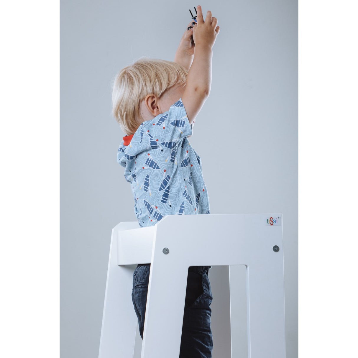 tiSsi® White Laquer Felix Læringstårn Massiv Bøk