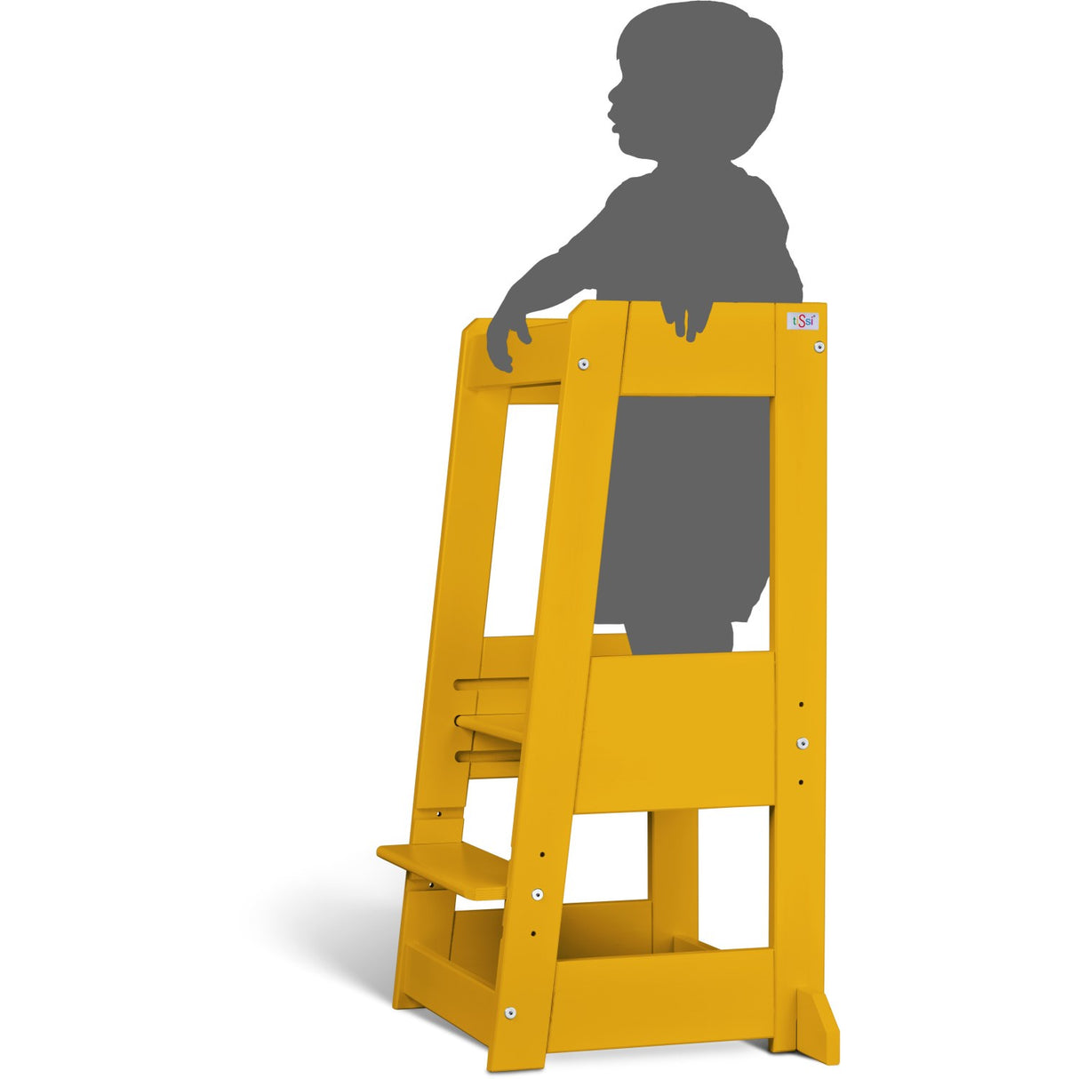 tiSsi® Sun Yellow Laquer Felix Læringstårn Massiv Bøk