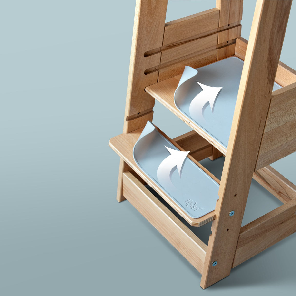 tiSsi® Grey Felix Skridsikre Måtter - Sett Med 2 Til Læringstårn Felix