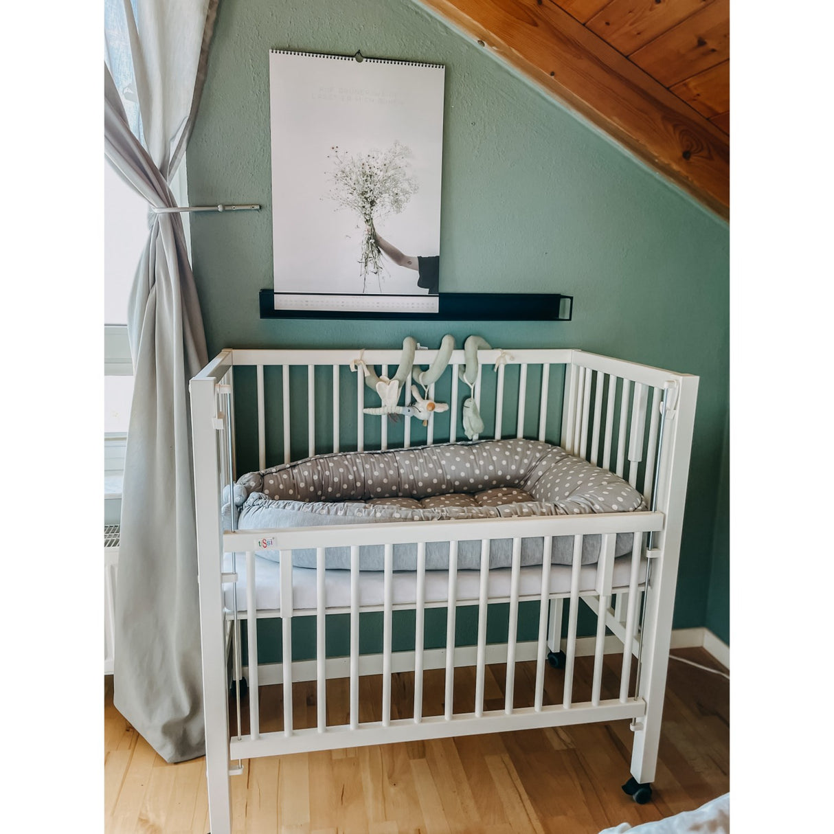 tiSsi® White Laquer Maxi Barneseng Massiv Bøk