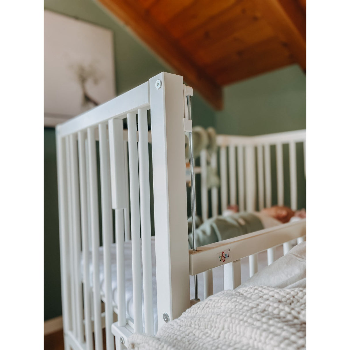 tiSsi® White Laquer Maxi Barneseng Massiv Bøk