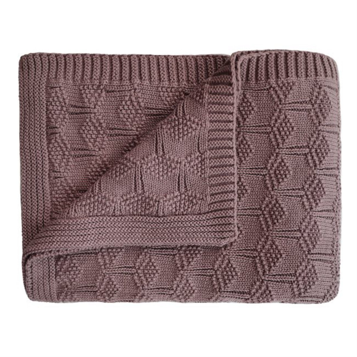 Mushie Honeycomb Desert Rose Strikket Baby Teppe