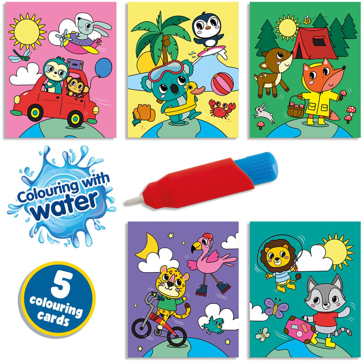 SES Creative Fargelegging Med Vannreise Fargeleggingsbok