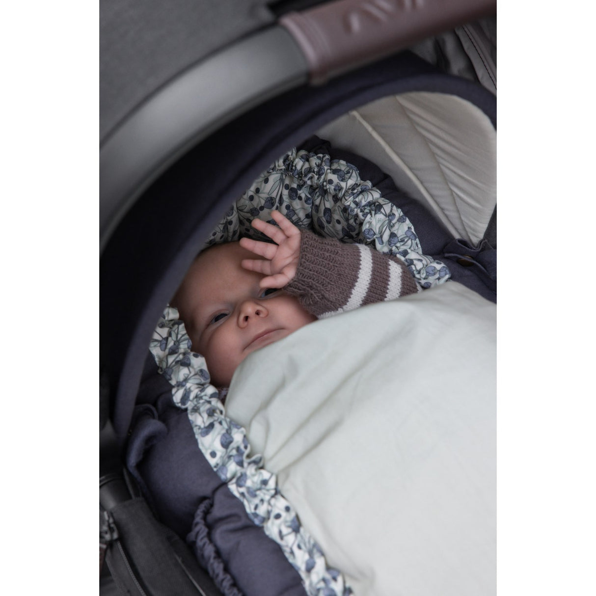 Sebra Blue Olive Hette For 3-In-1 Baby Nest