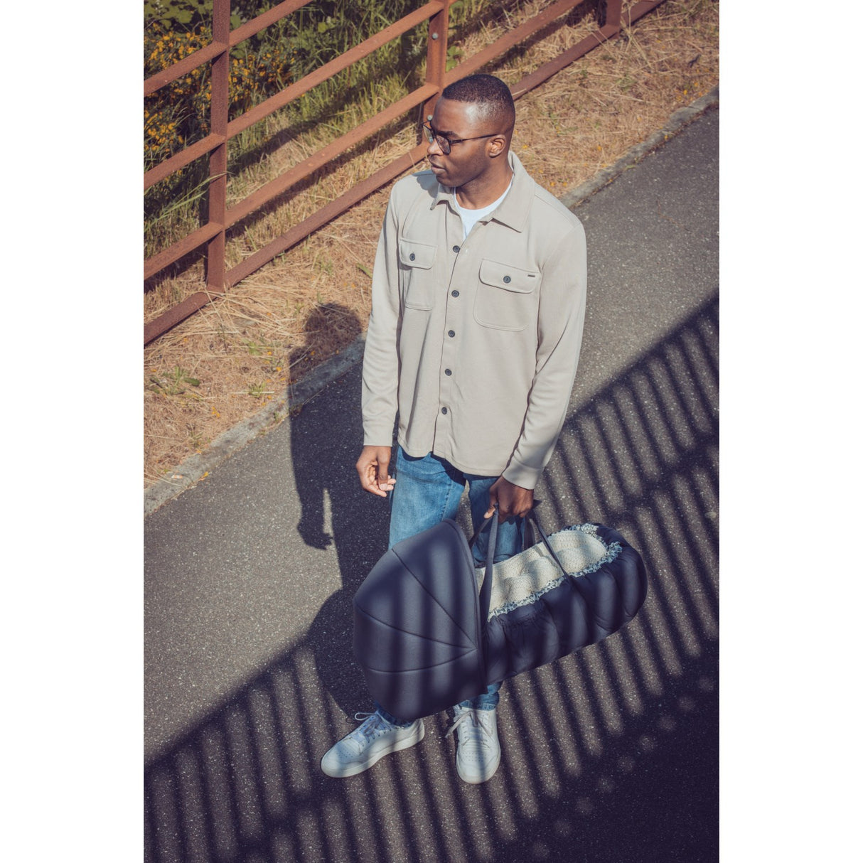 Sebra Blue Olive Hette For 3-In-1 Baby Nest