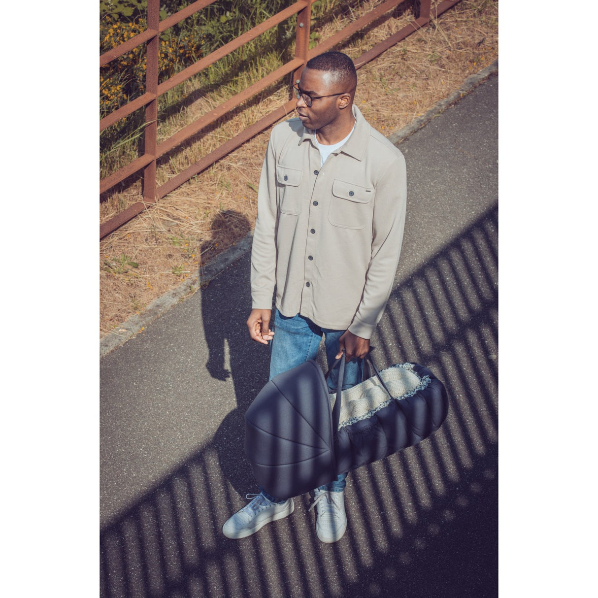 Sebra Blue Olive Hette For 3-In-1 Baby Nest