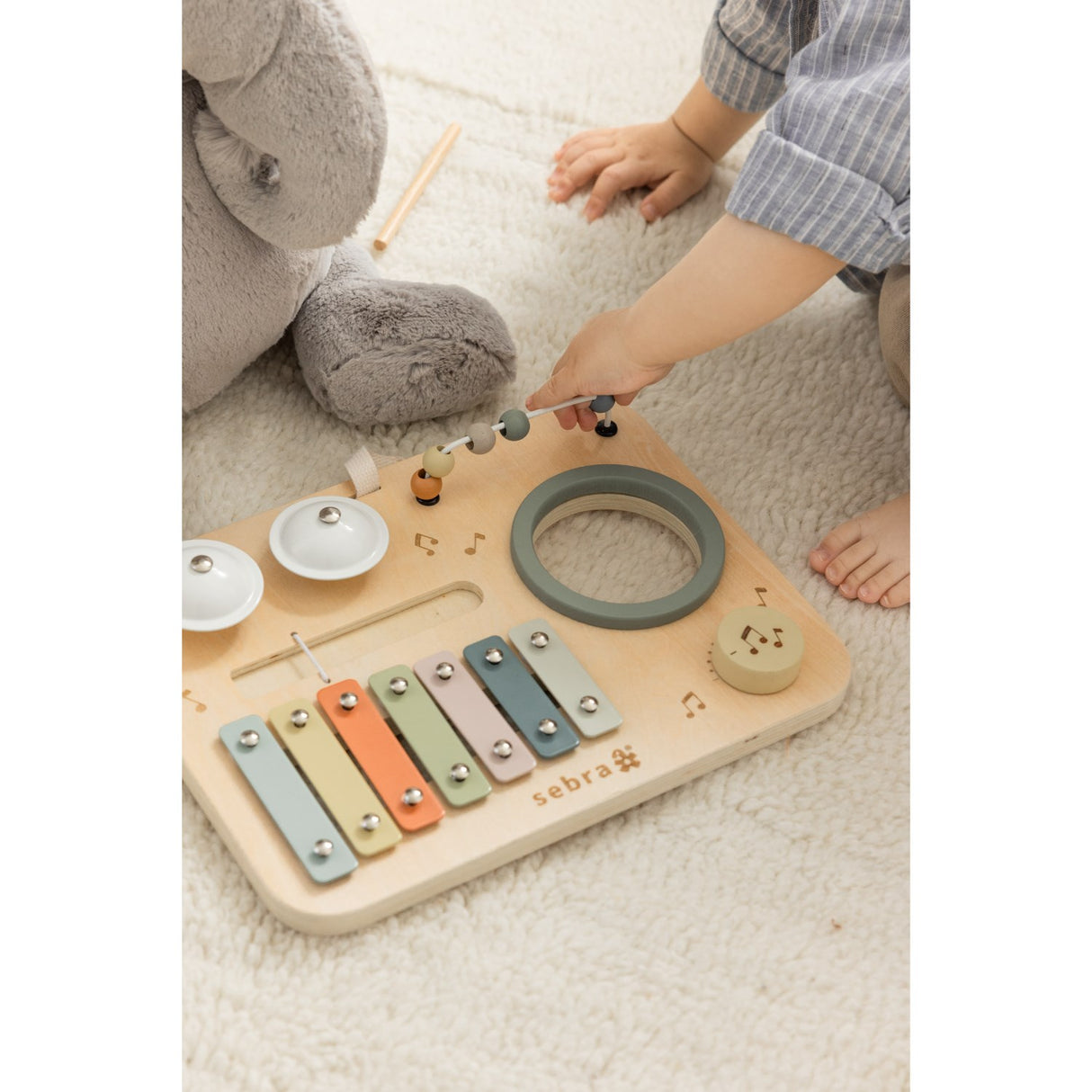 Sebra Wooden Activity Panel Musikk