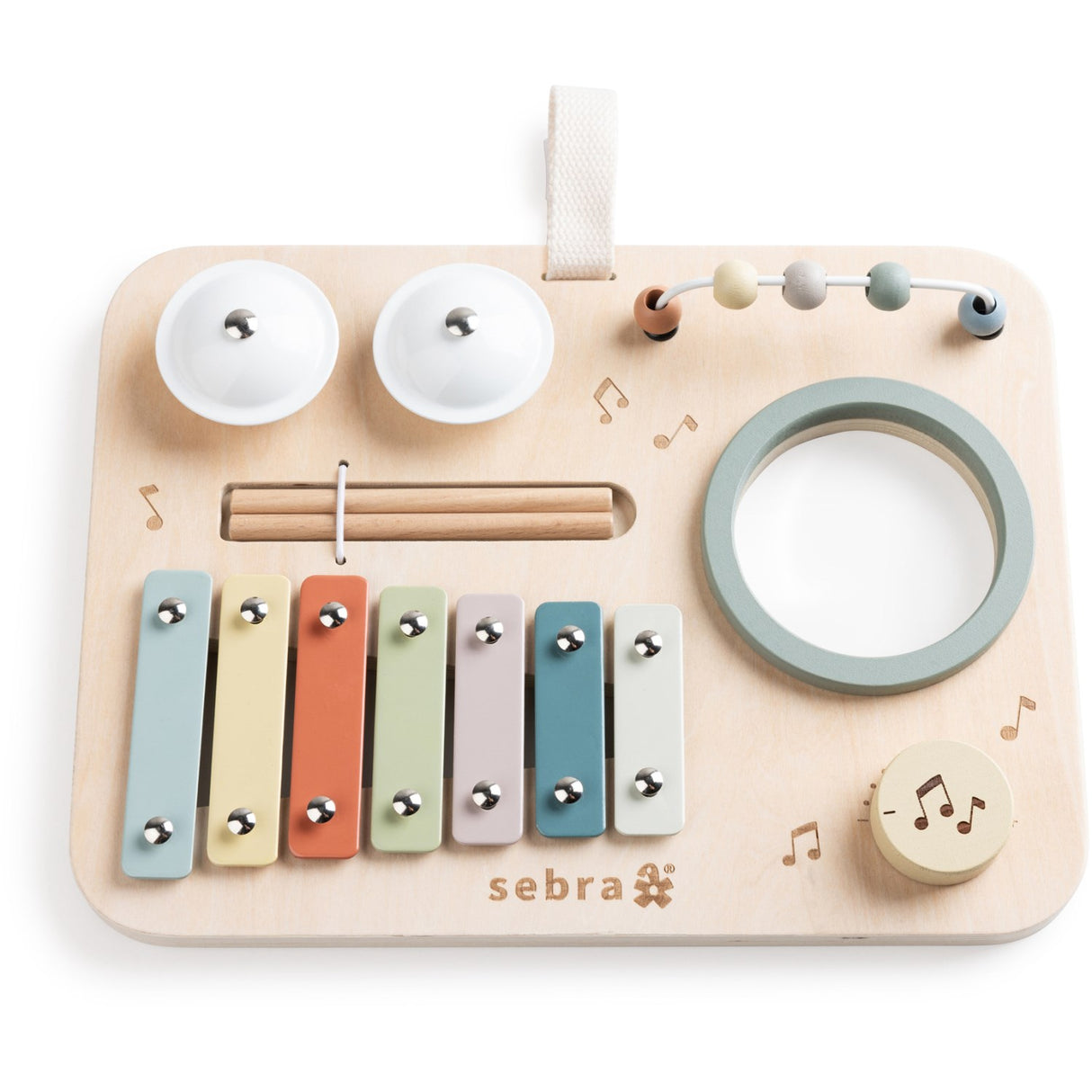 Sebra Wooden Activity Panel Musikk