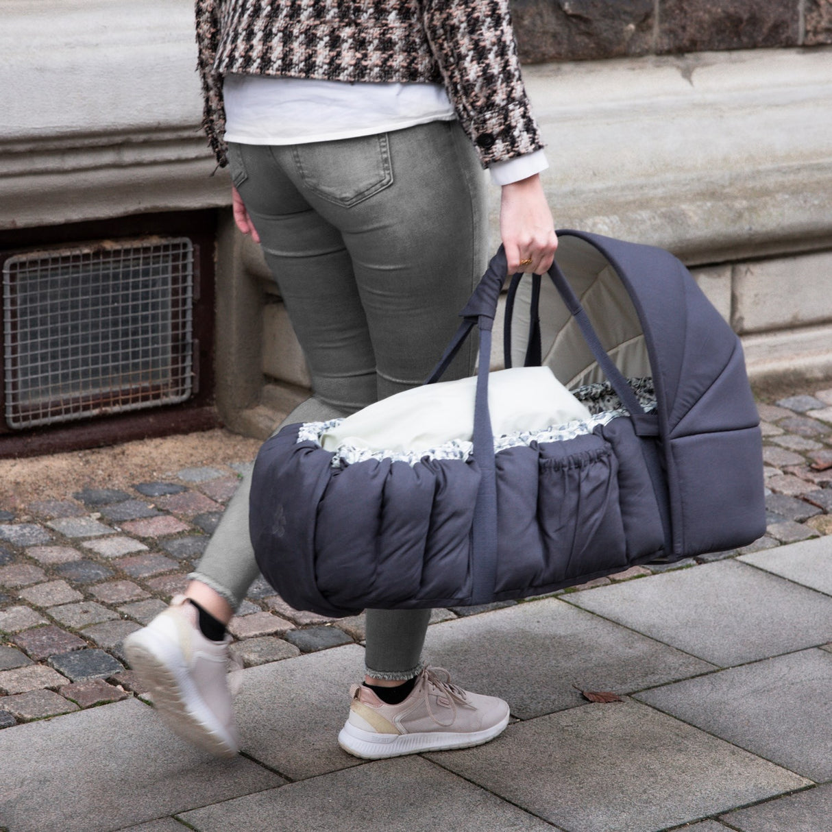 Sebra Blue Olive Hette For 3-In-1 Baby Nest