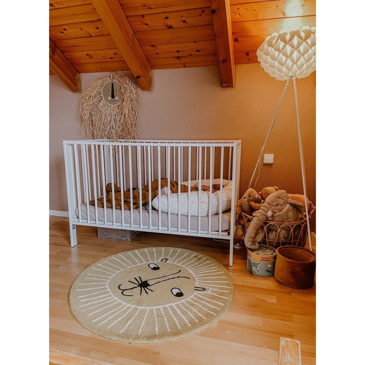 tiSsi® White Laquer Jori Sammenklappelig Seng Massiv Bøk