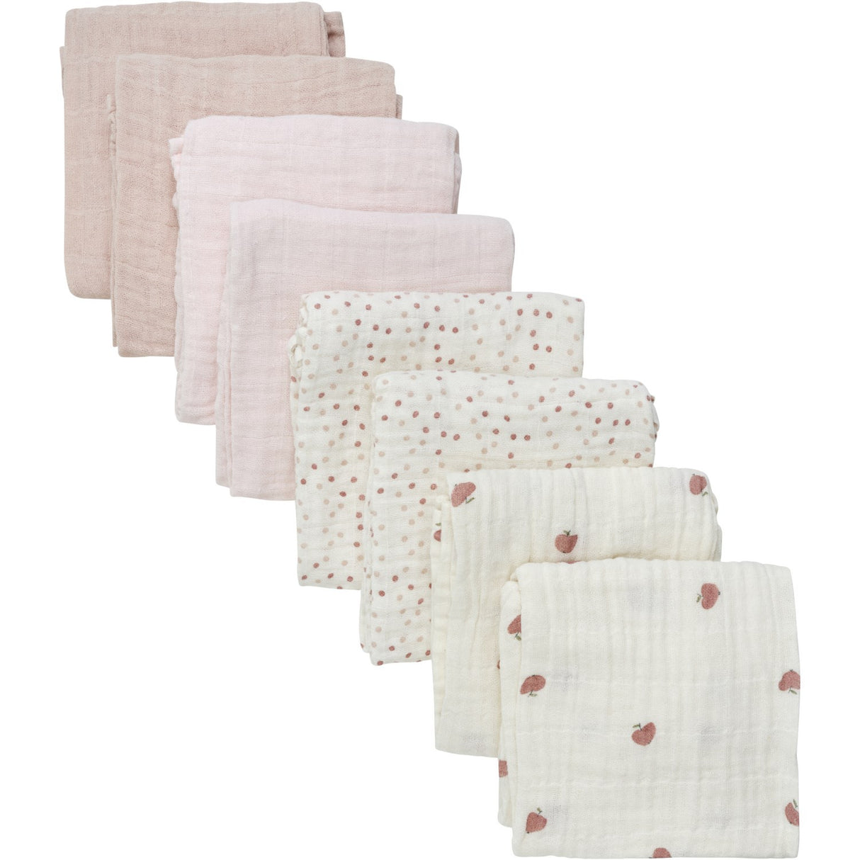 Pippi Rose Dust Muslin Cloth (8-Pack)