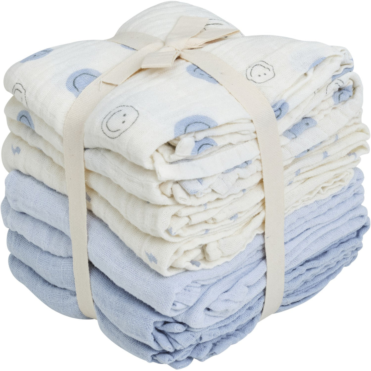 Pippi Celestial Blue Muslin Cloth (8-Pack)
