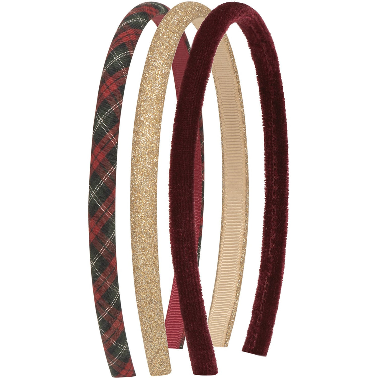 Mimi & Lula 3 Hårbøjler - Red Tartan Pony Pals