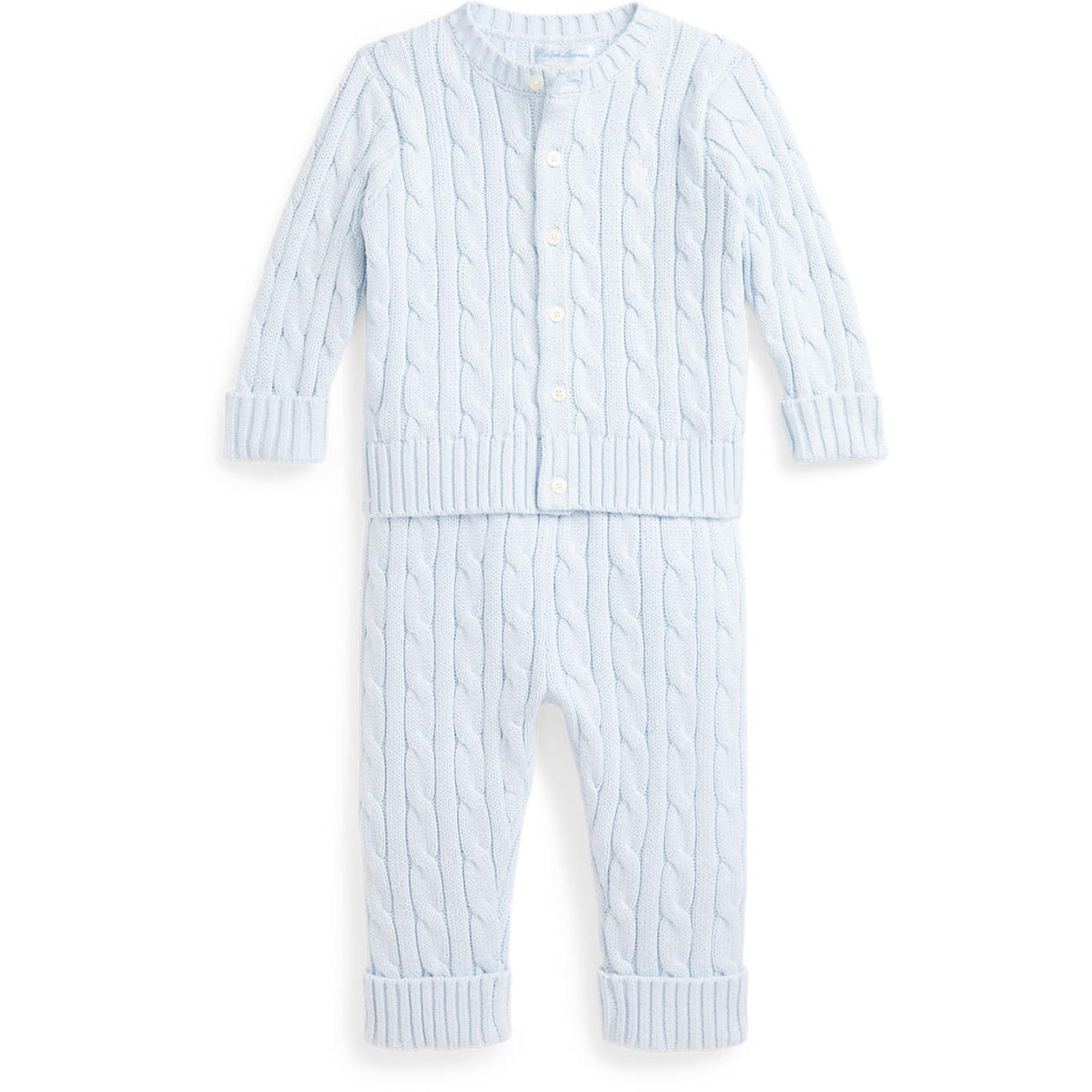 Ralph Lauren Baby Pearl Blue Baby Boy Jumper Sett