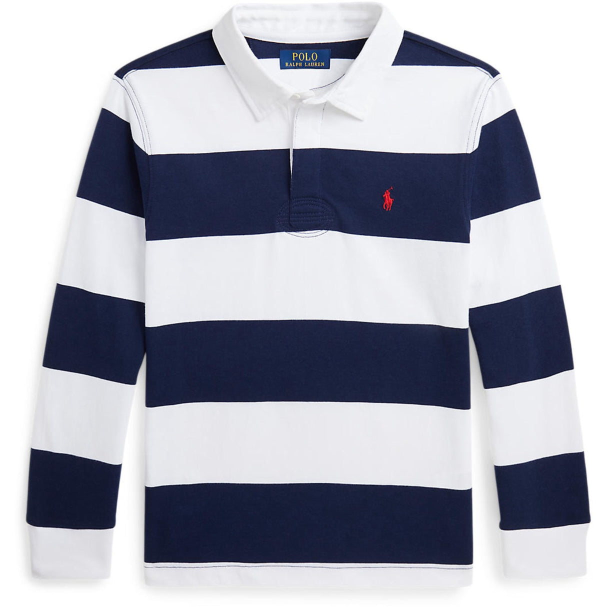 Polo Ralph Lauren White/Cruise Navy Boy Rugby L/S T-Shirt