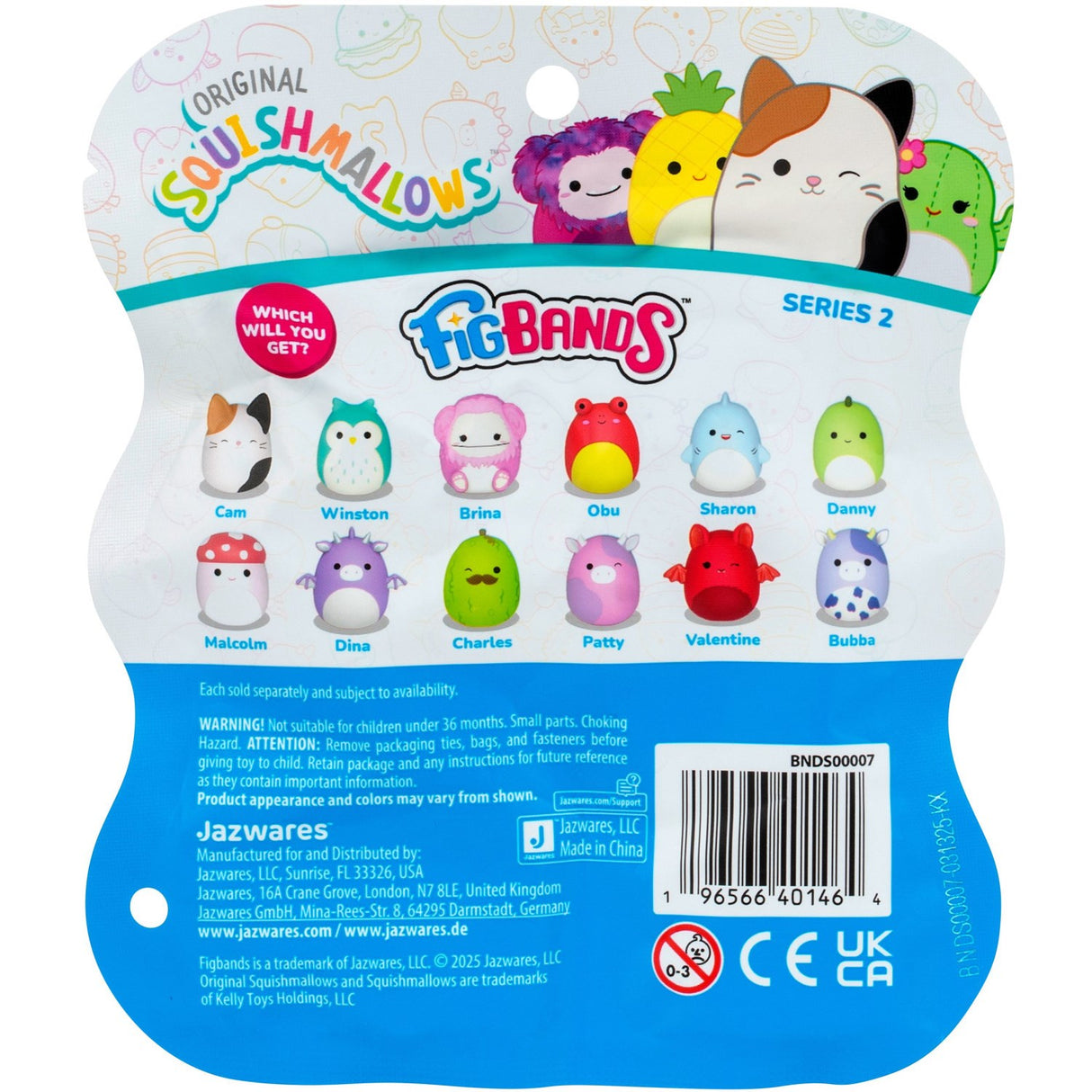 Fig Bands Squishmallows Mystery 2 Pakke Assorted