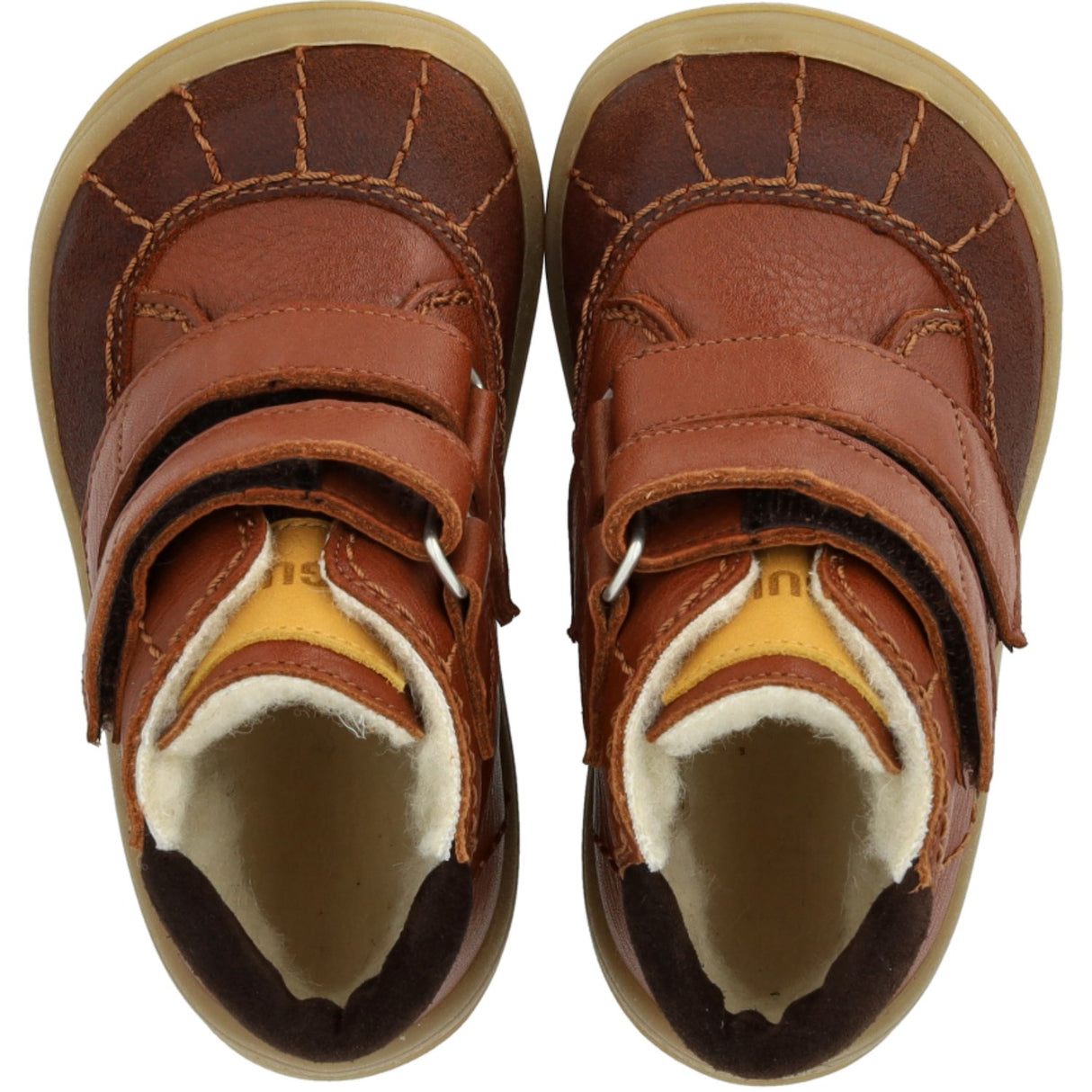 Angulus Cognac/Sun Yellow/Dark Brown Nybegynner TEX-støvel med kontrastsømmer