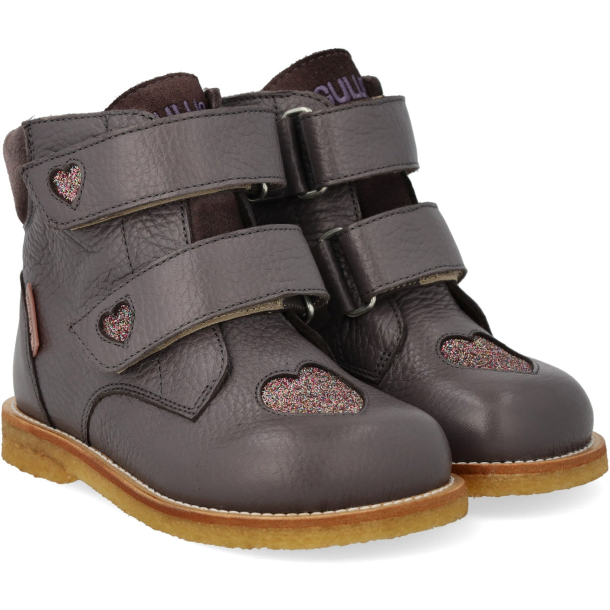 Angulus Lavendel/Multi Glitter/Lavende TEX Støvel med Glitrende Glitter Hjerter