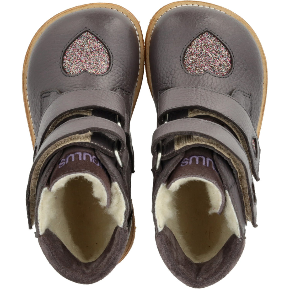 Angulus Lavendel/Multi Glitter/Lavende TEX Støvel med Glitrende Glitter Hjerter