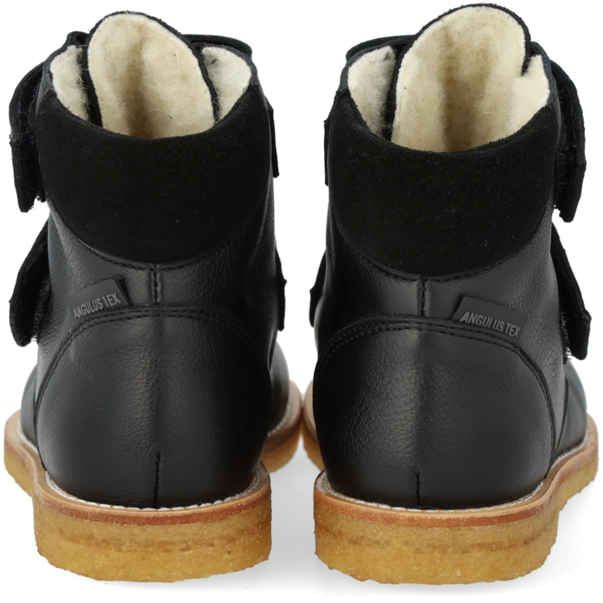 Angulus Svart/Svart Glitter TEX Støvel med Glitrende Glitter Hjerter