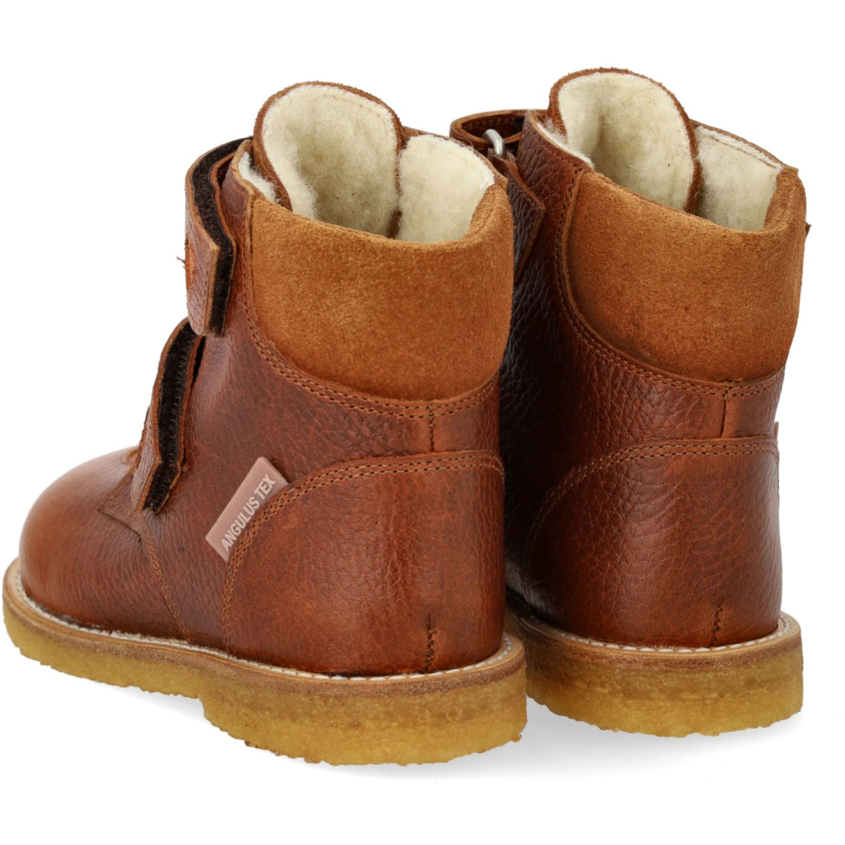 Angulus Cognac/Cognac Glitter/Mustard TEX Boot med glitrende glitterhjerter