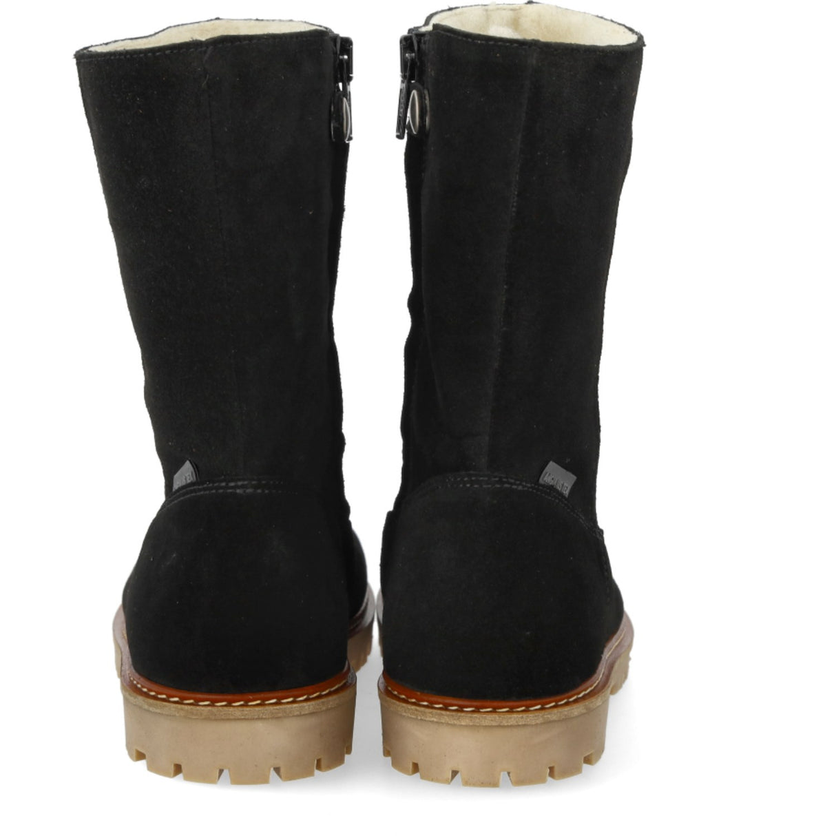 Angulus Svart Klassisk Mid-Rise Semsket Støvel