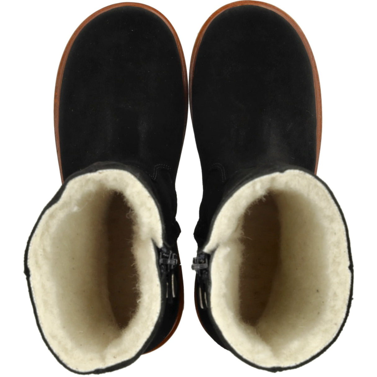 Angulus Svart Klassisk Mid-Rise Semsket Støvel