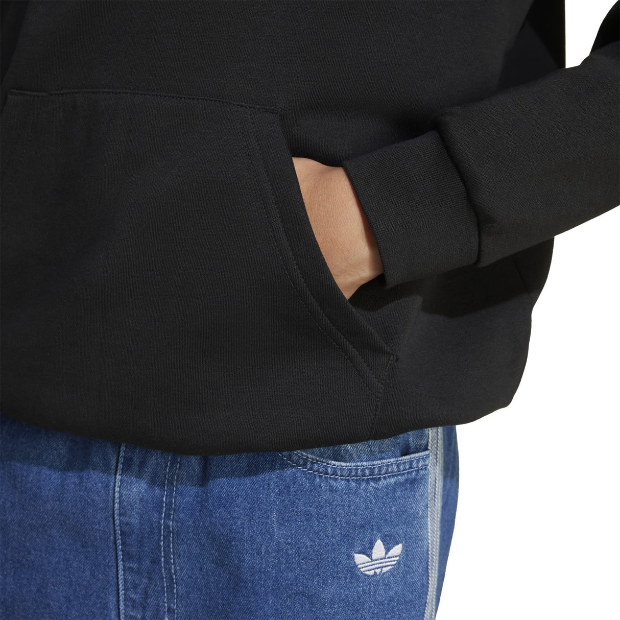 adidas Originals Black/White Loose Hettegenser Fl