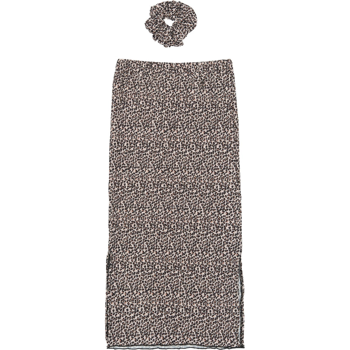 The New Feather Gray AOP TNPet Long Pleat Skjørt