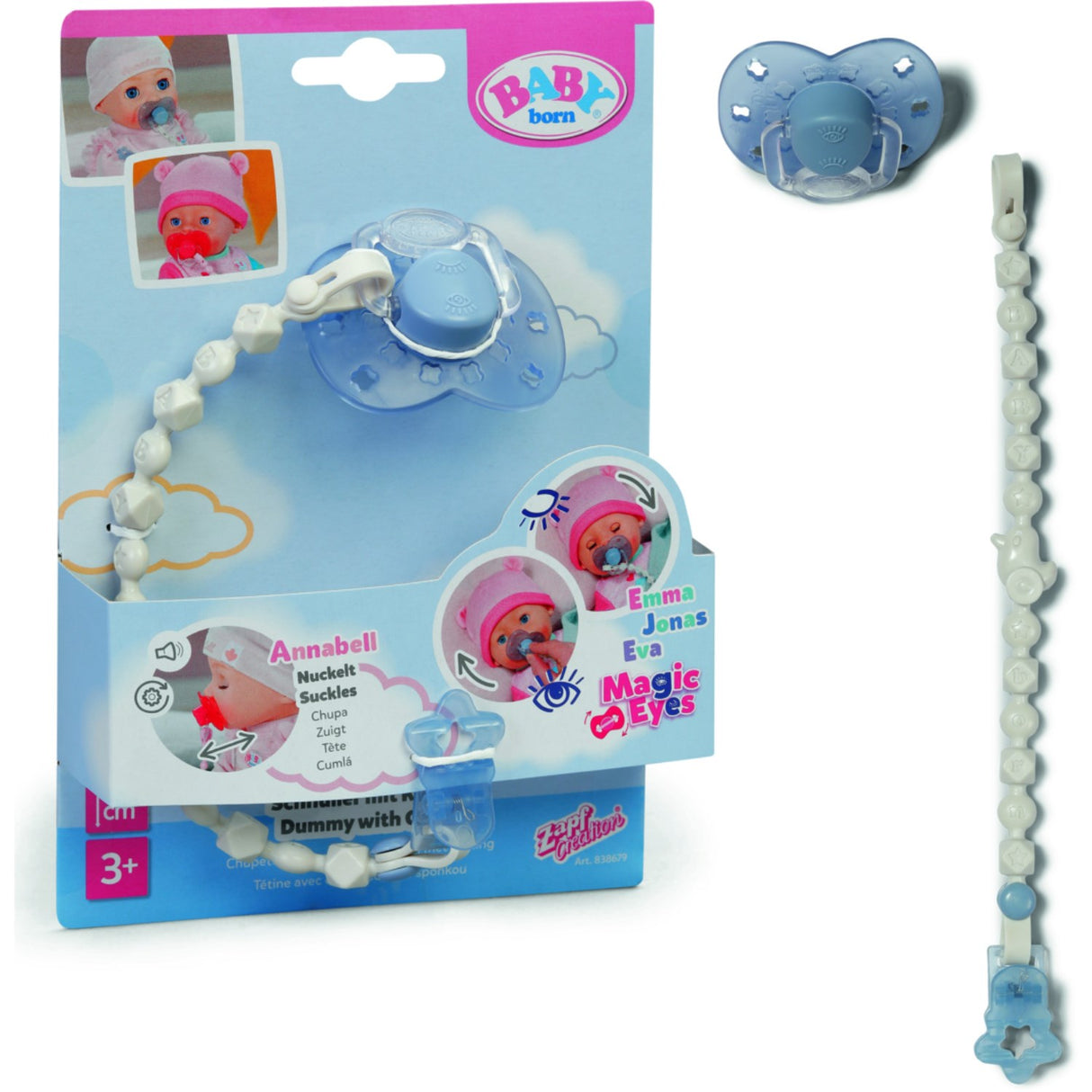 BABY Born Dummy Med Clip Blue