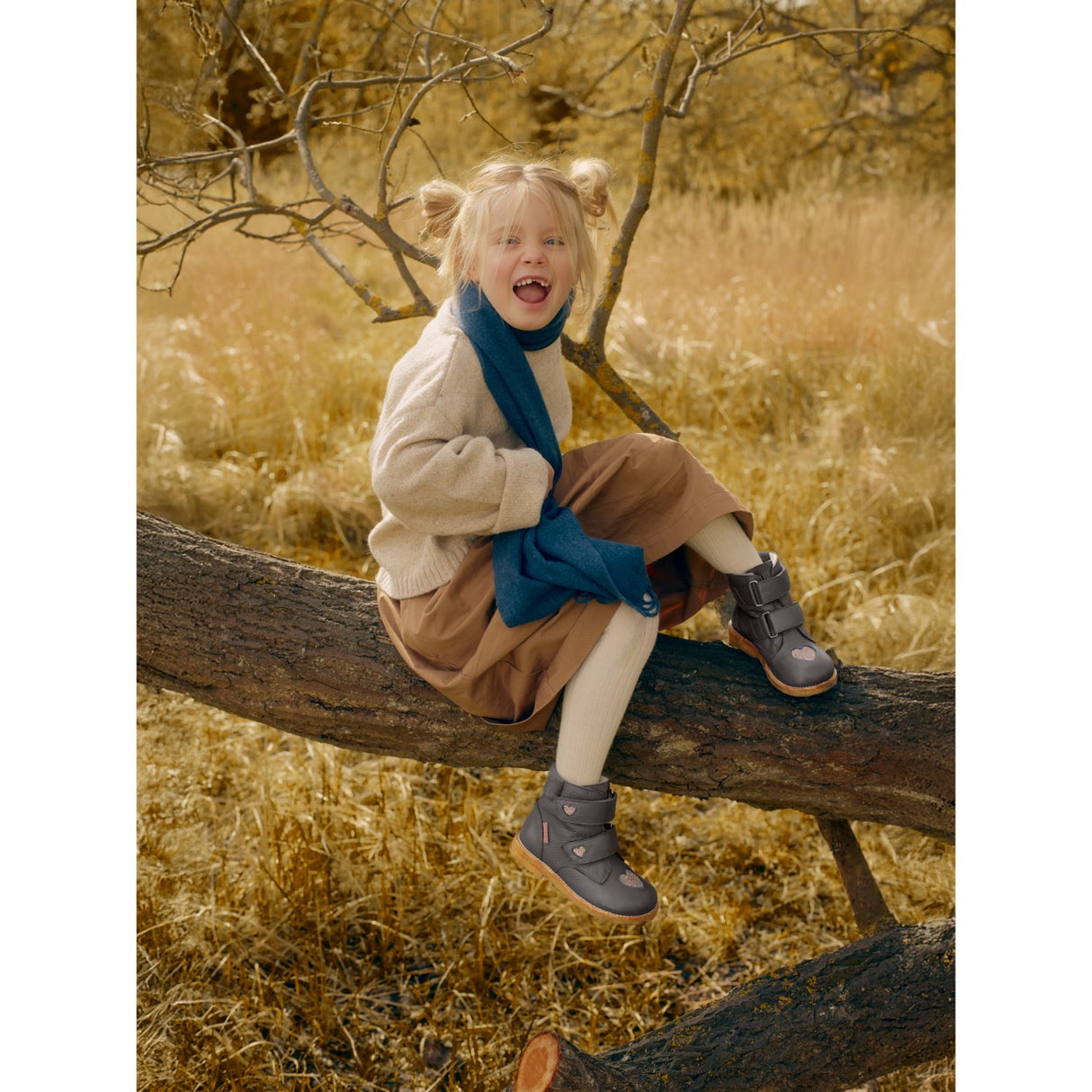 Angulus Lavendel/Multi Glitter/Lavende TEX Støvel med Glitrende Glitter Hjerter