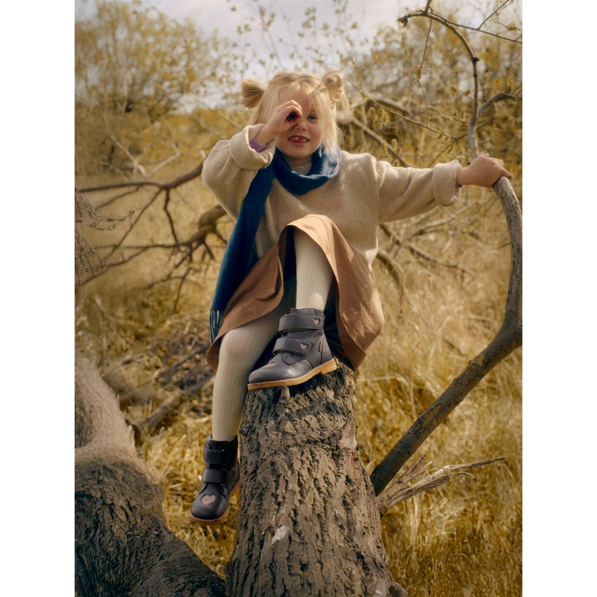 Angulus Lavendel/Multi Glitter/Lavende TEX Støvel med Glitrende Glitter Hjerter