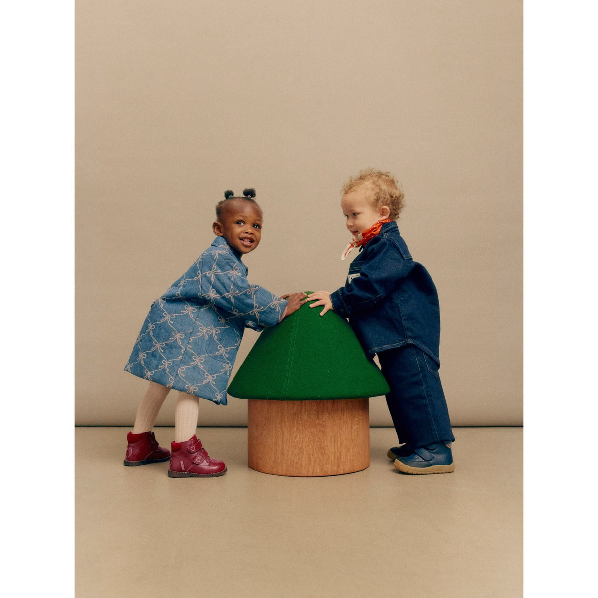 Angulus Navy/Tan/Blue Fog TEX-støvel for nybegynnere med kontrastsømmer