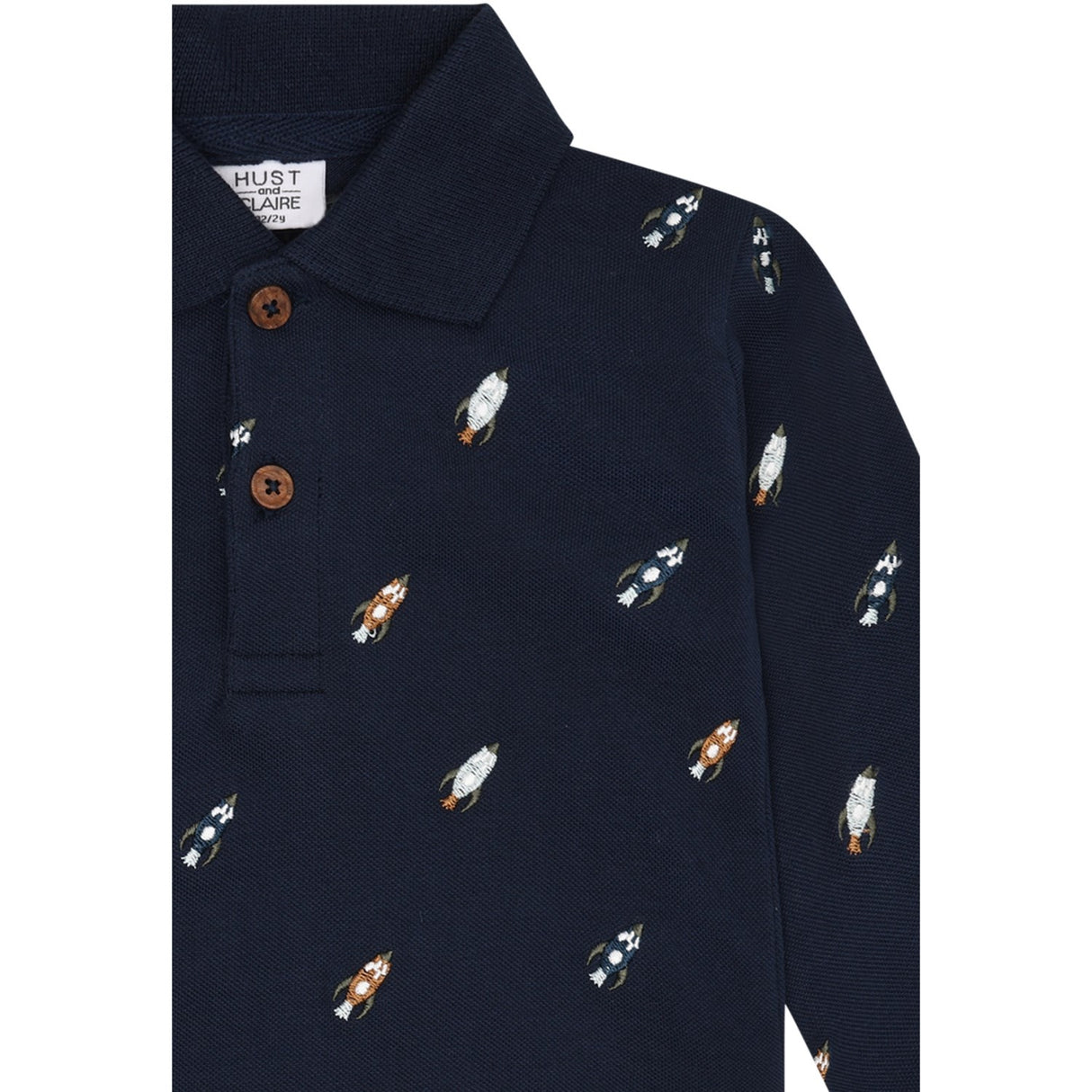 Hust & Claire More Navy Stevie Space Embroidery