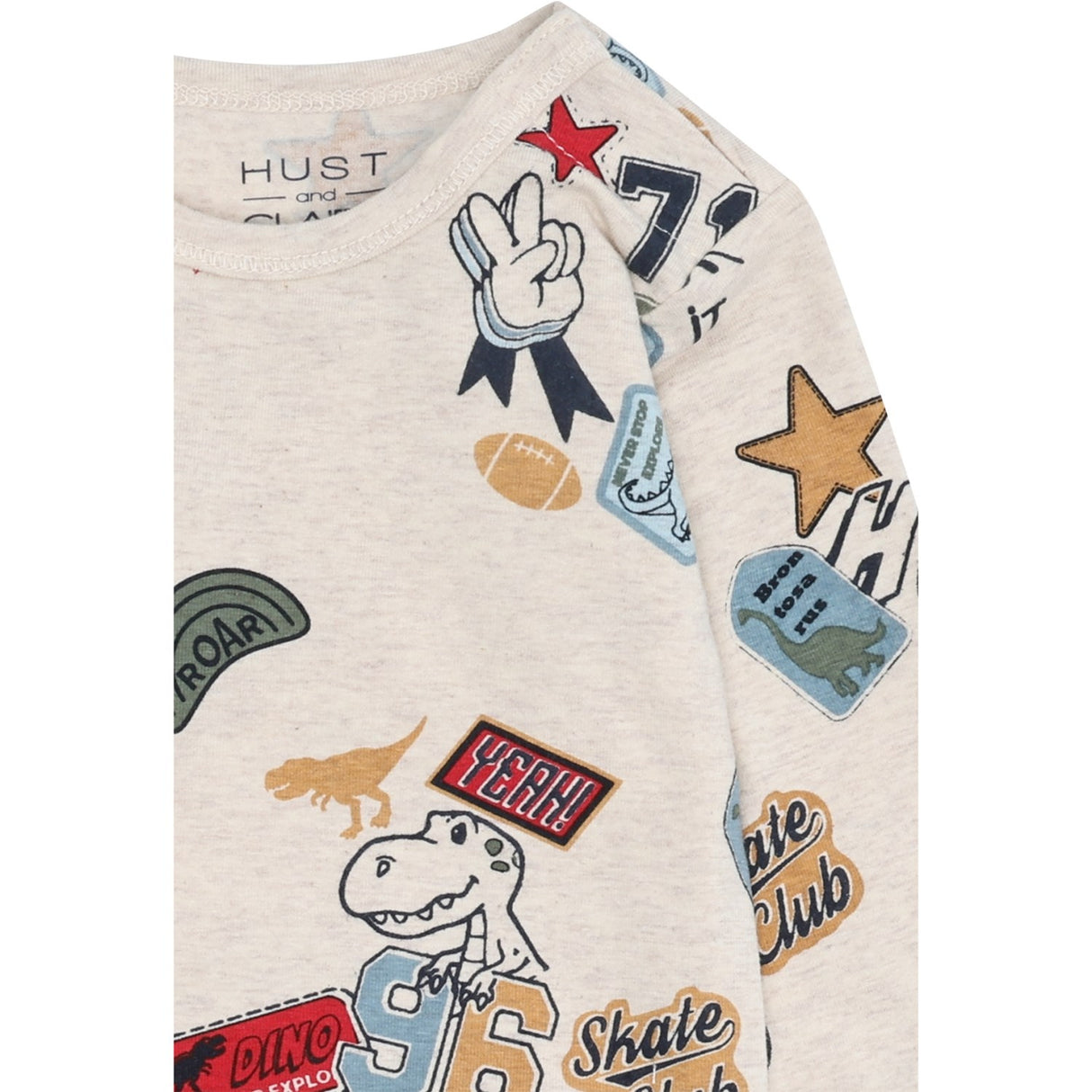 Hust & Claire Wheat Melange Buster Badges