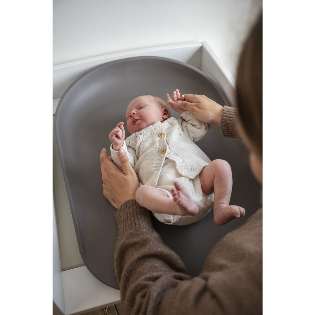 FILIBABBA Grey Bobbie 2.0 Soft Feel Changing Mat