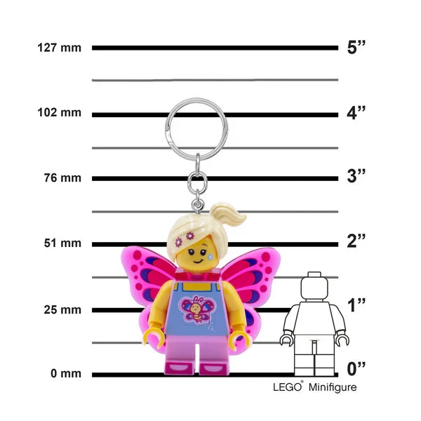 Euromic Lego® Iconic Butterfly Girl Keychain W/Led Light