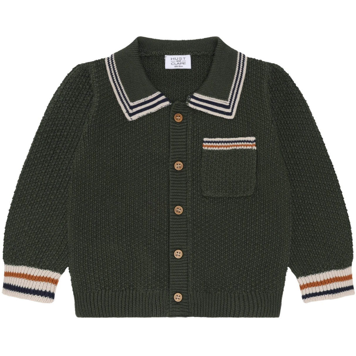 Hust & Claire Deep Ivy Charli Polo Cardigan