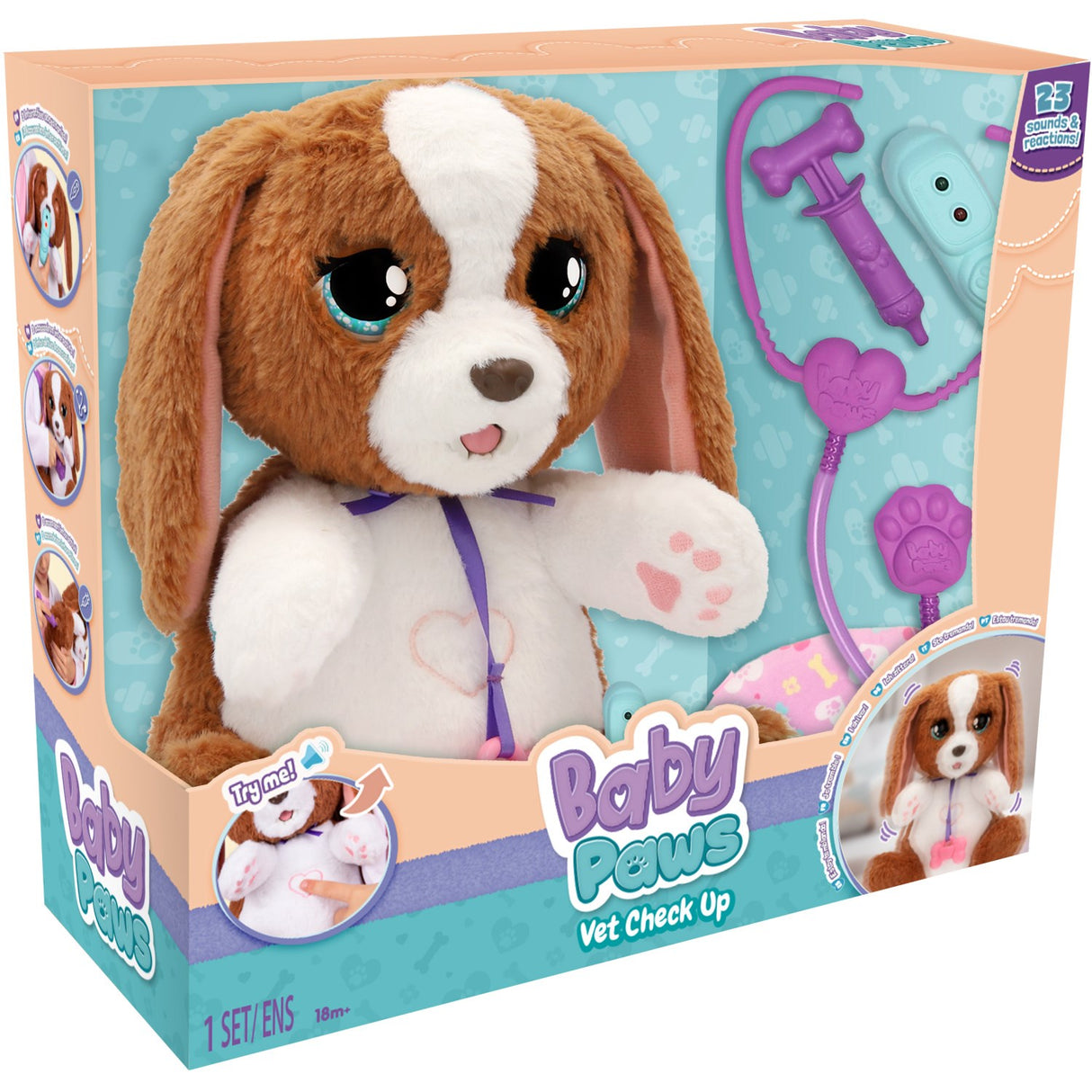 Baby Paws Interaktiv Hvalp Dyrlæge Tjek
