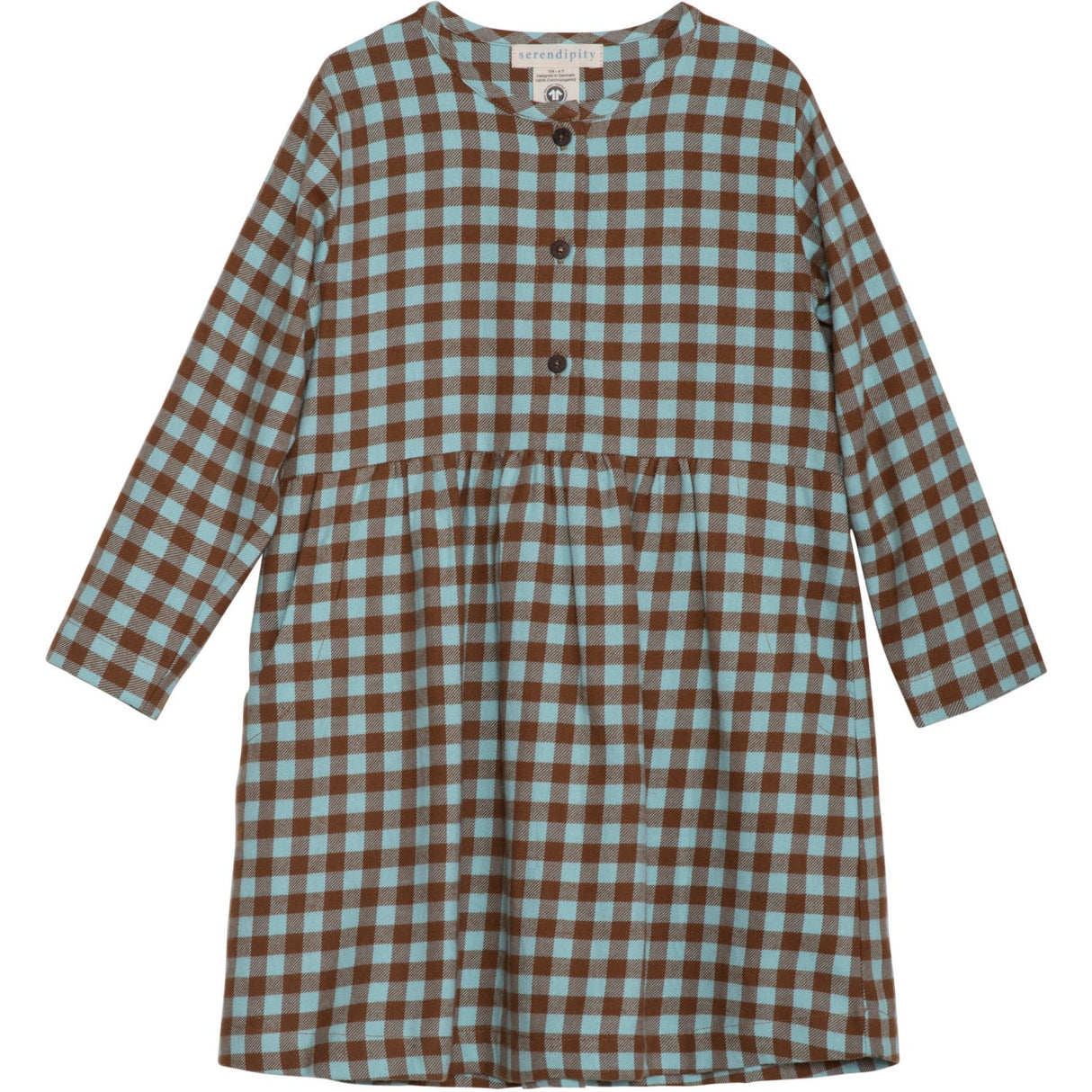 Serendipity Coffee Checks Brushed Kjole