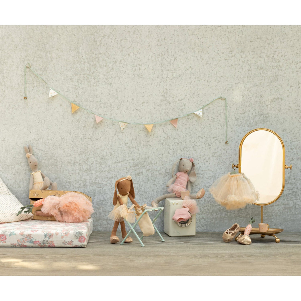 Maileg Bunny Size 2, Classic - Ballet Drakt Og Skjørt Rose