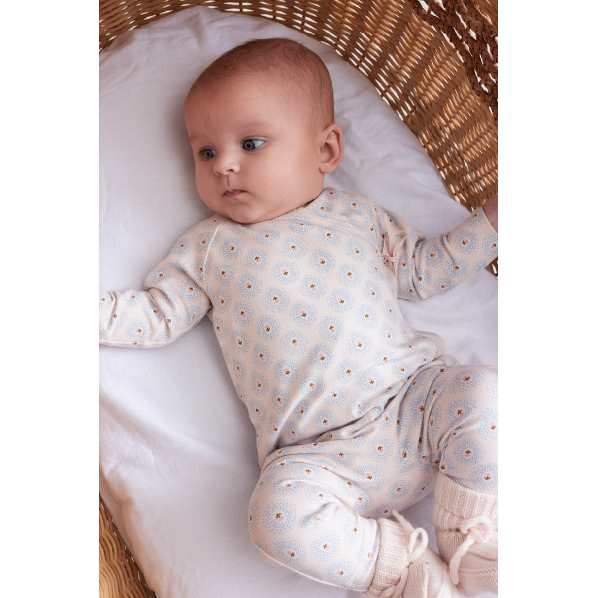 MarMar New Born Modal Smooth Print Little Tulip Rula Onesies