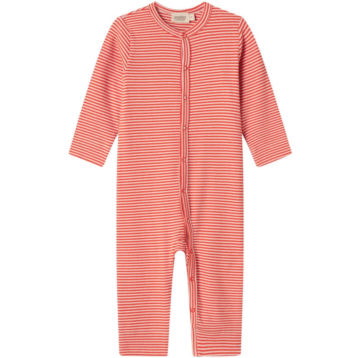 MarMar Modal Fine Rib Red Stripe Ruka Onesies