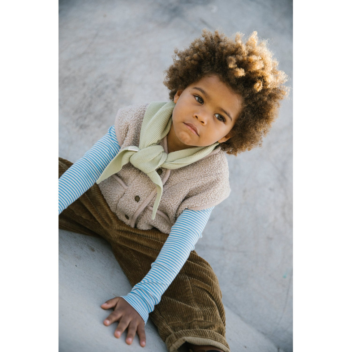 MarMar Modal Fine Rib Blue Stripe Tani Bluse