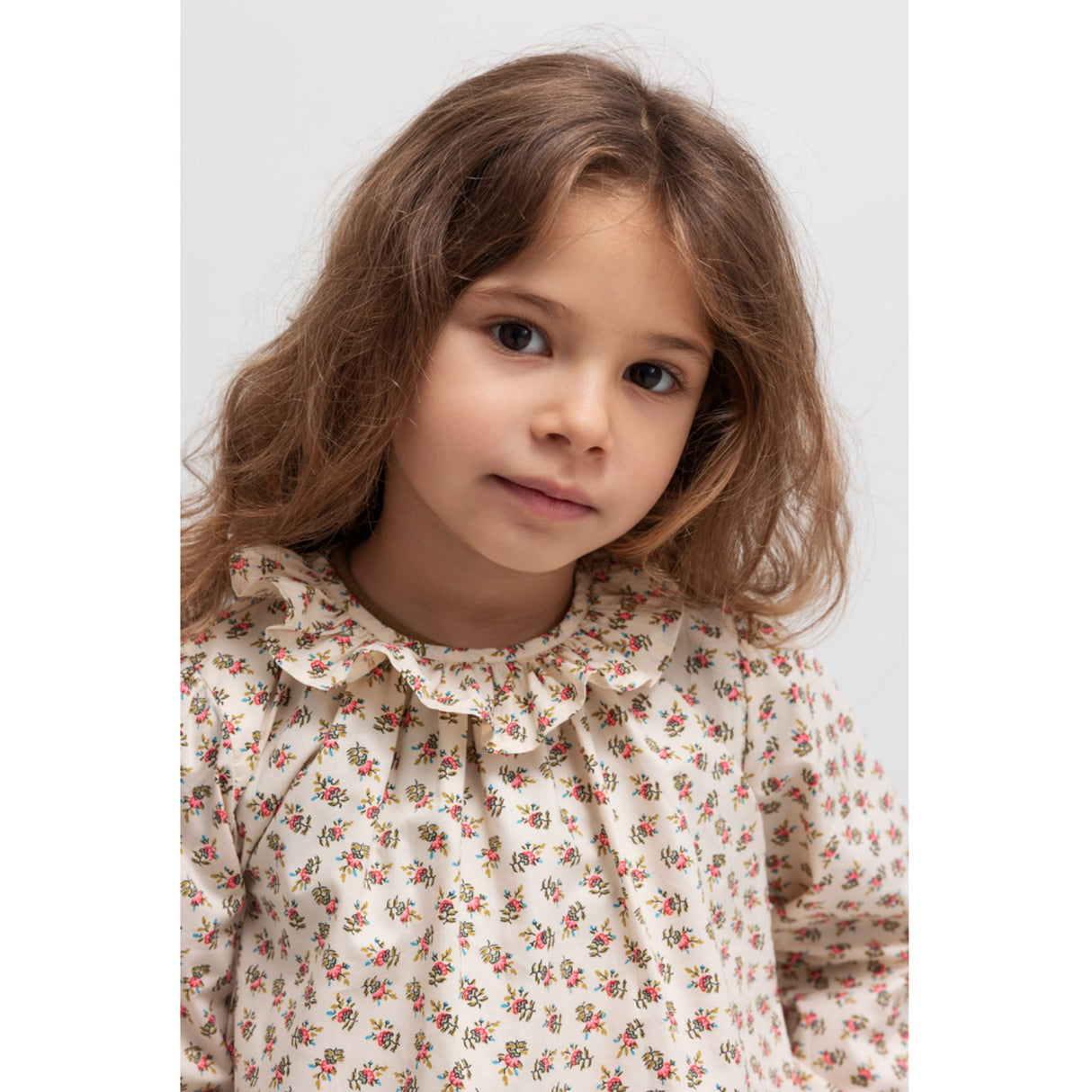 MarMar Poplin Japanese Flower Talsa LS Bluse