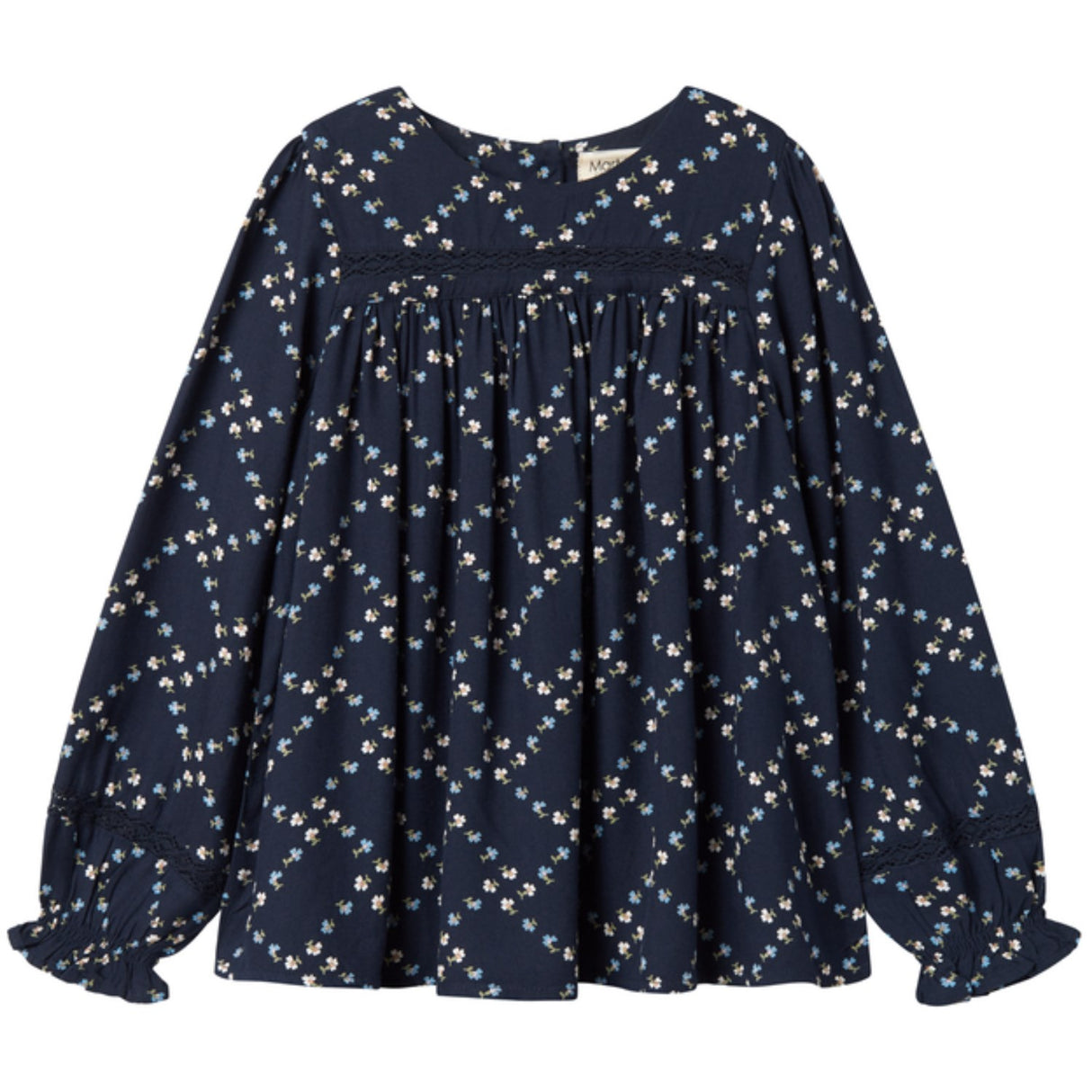 MarMar Viscose Twill French Flower Tuka LS Bluse