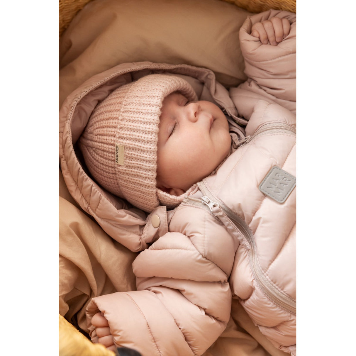 MarMar Heavy Knit Fisherman Cream Taupe Atlas Strikk Lue