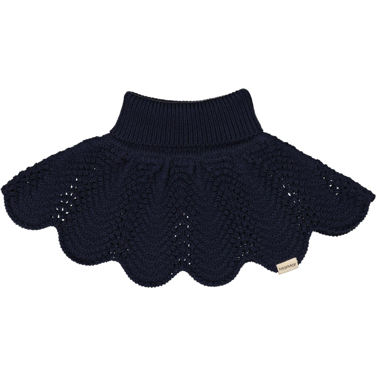 MarMar Light Cotton Wool Lace Ink Strikket Neck Warmer