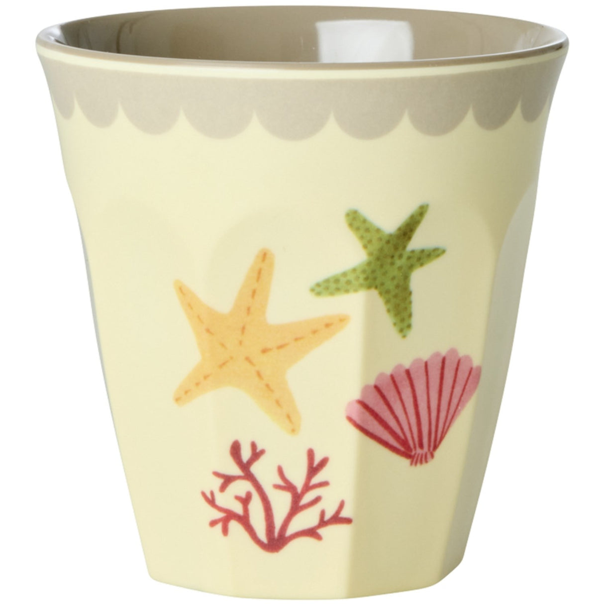 Rice Coral Ocean Print Melamine Cups Small 6 Pakke 160 Ml