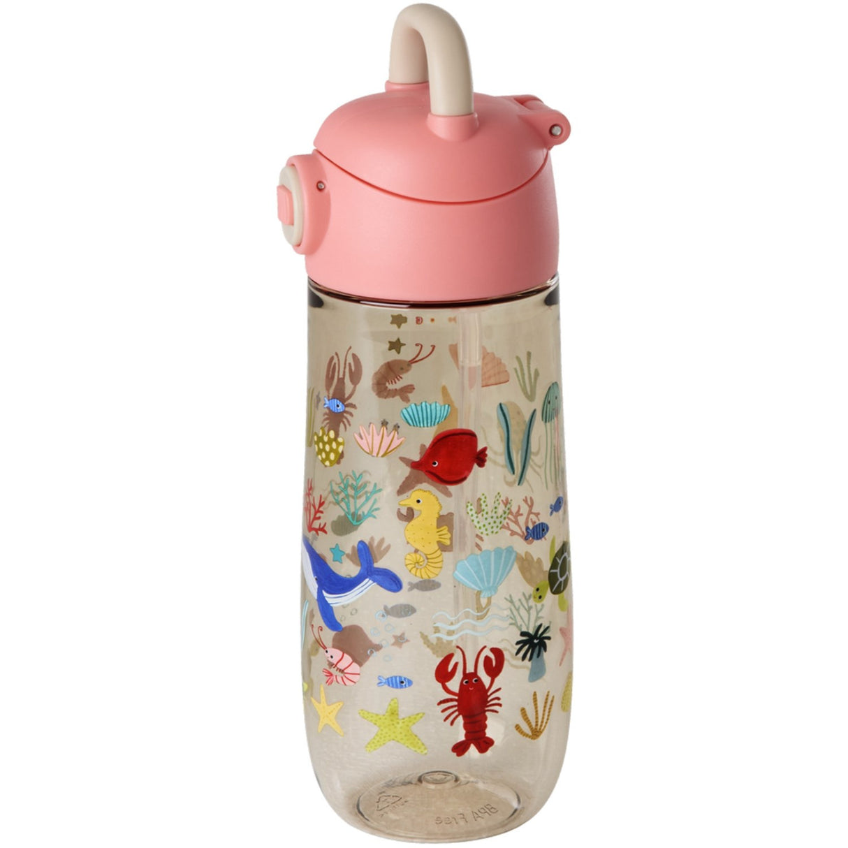 Rice Coral Ocean Print Plastic Kids Drinking Flaske 550 Ml
